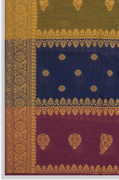 Printed Voil Slub Dobby Dupatta - Teal