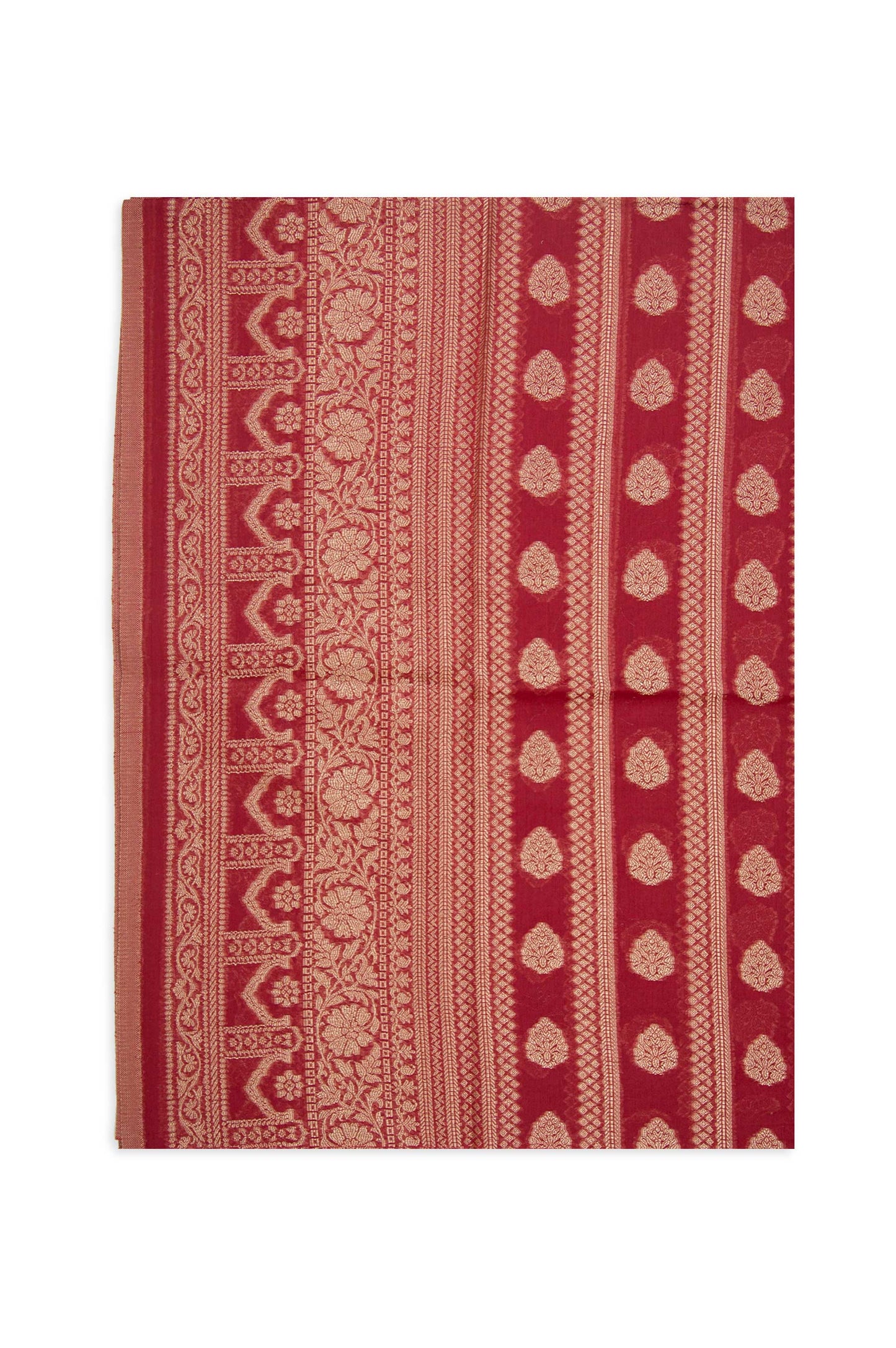 Printed Jacquard Dupatta - Aubum