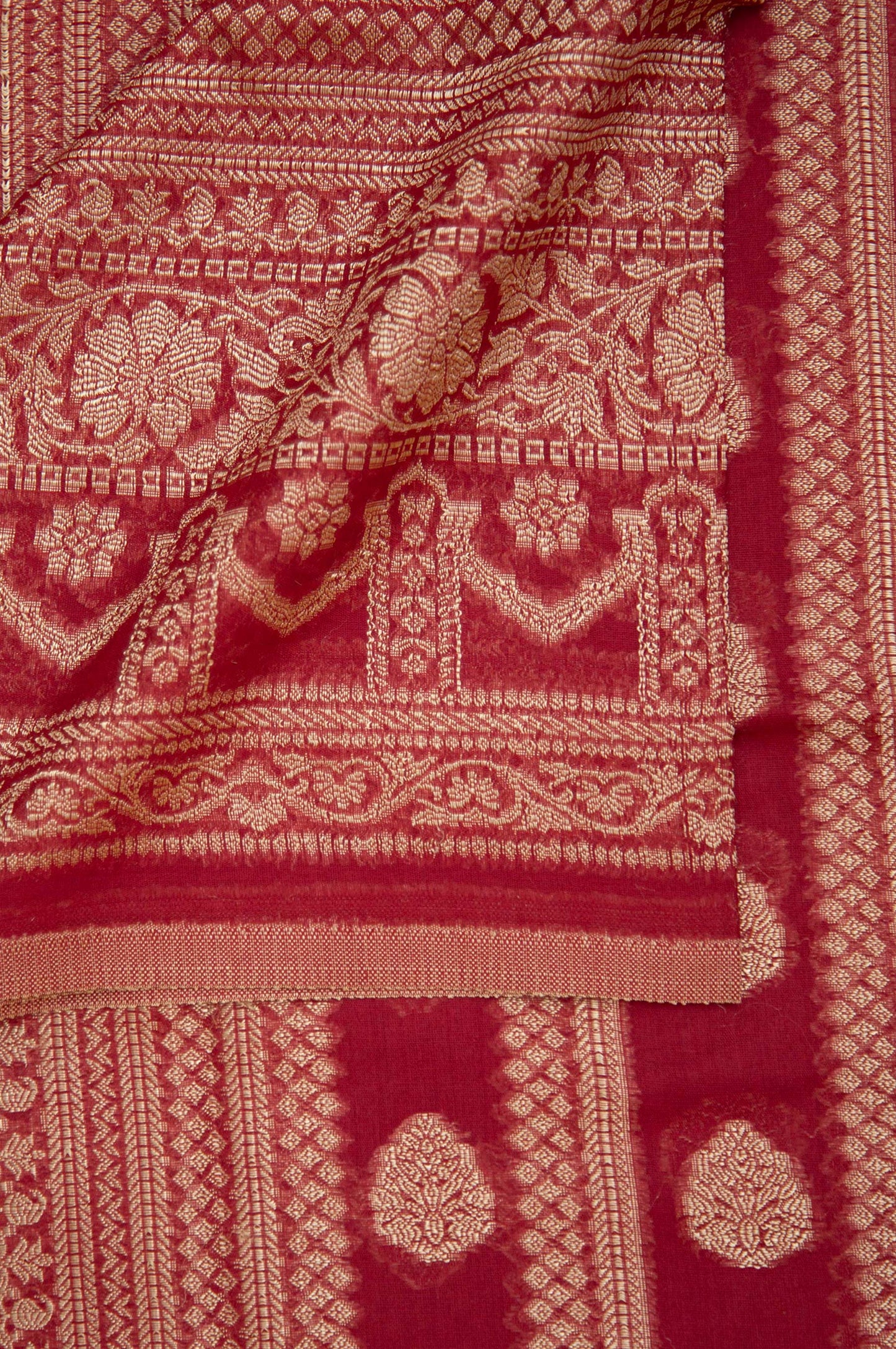 Printed Jacquard Dupatta - Aubum