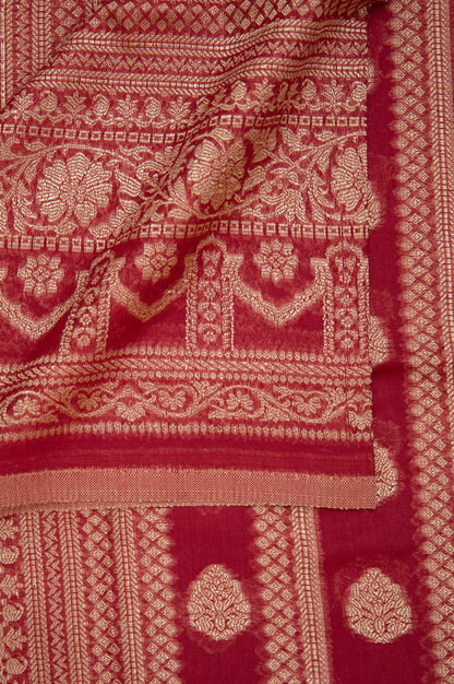 Printed Jacquard Dupatta - Aubum