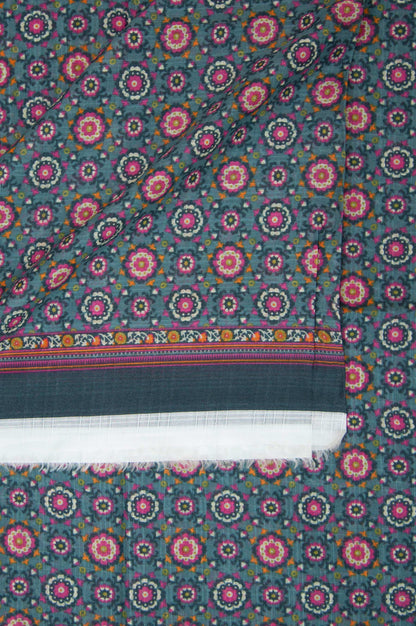 Printed Jacquard Dupatta - Grape