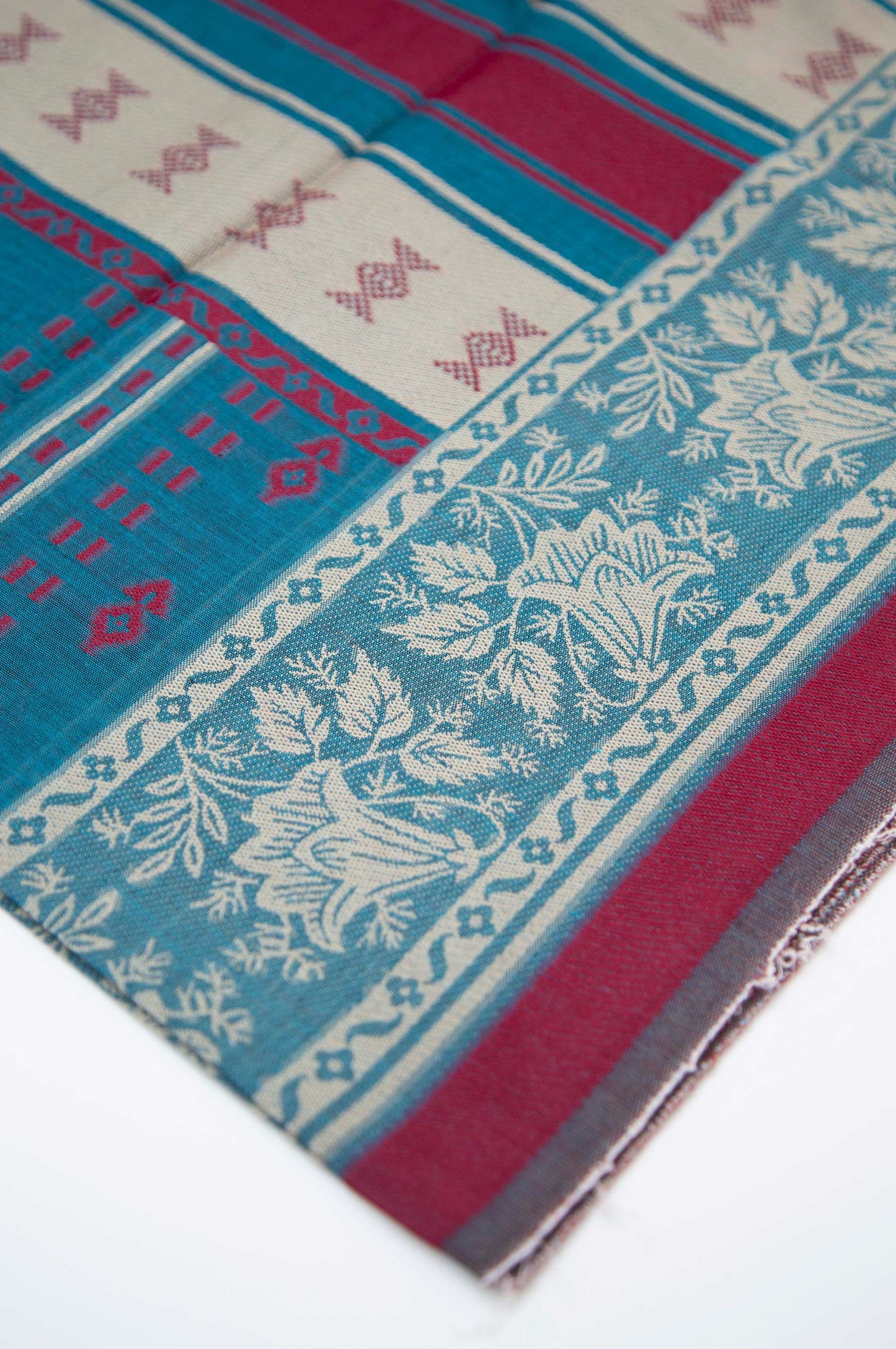 Printed Jacquard Dupatta - Aegean