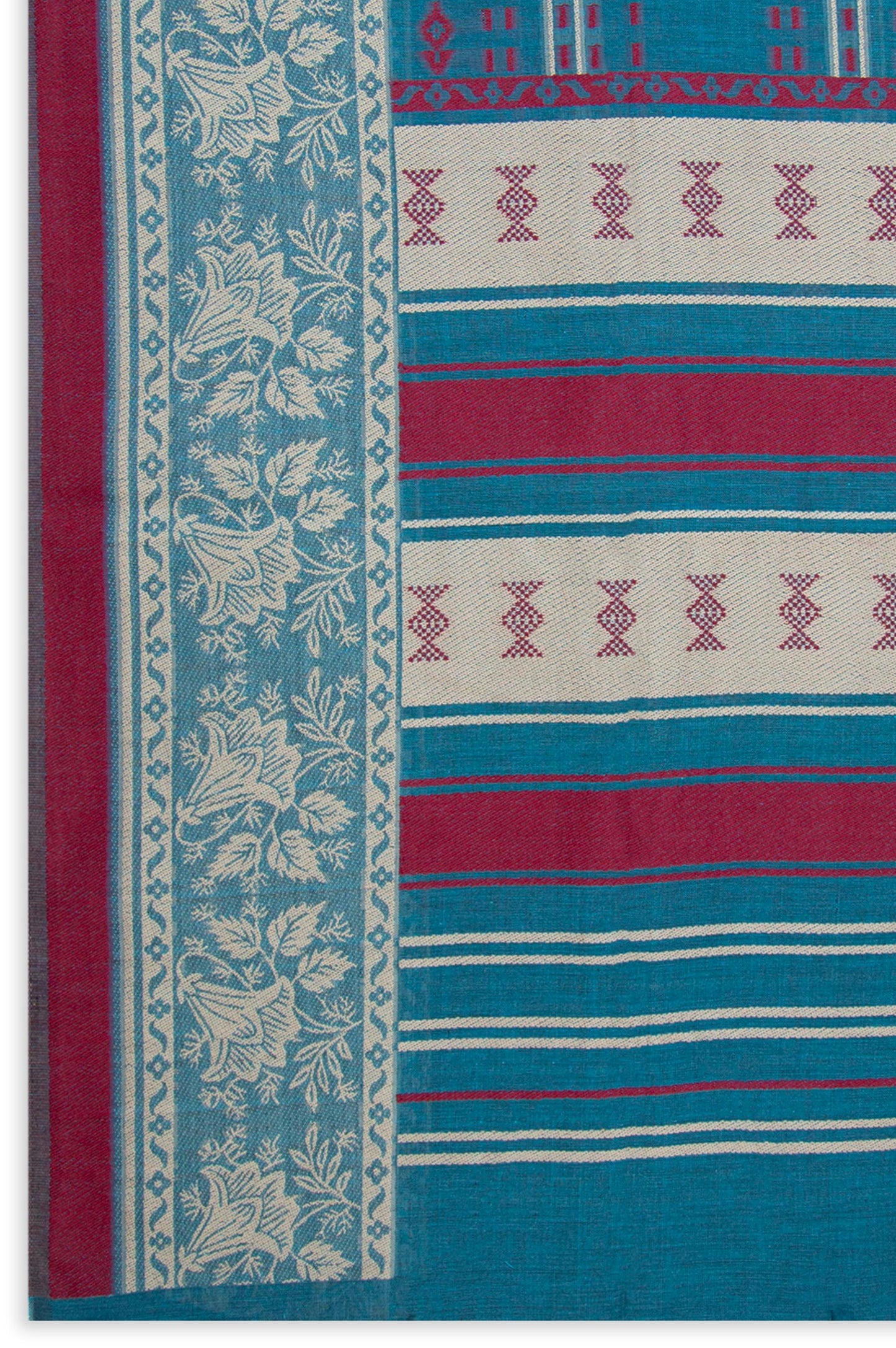 Printed Jacquard Dupatta - Aegean