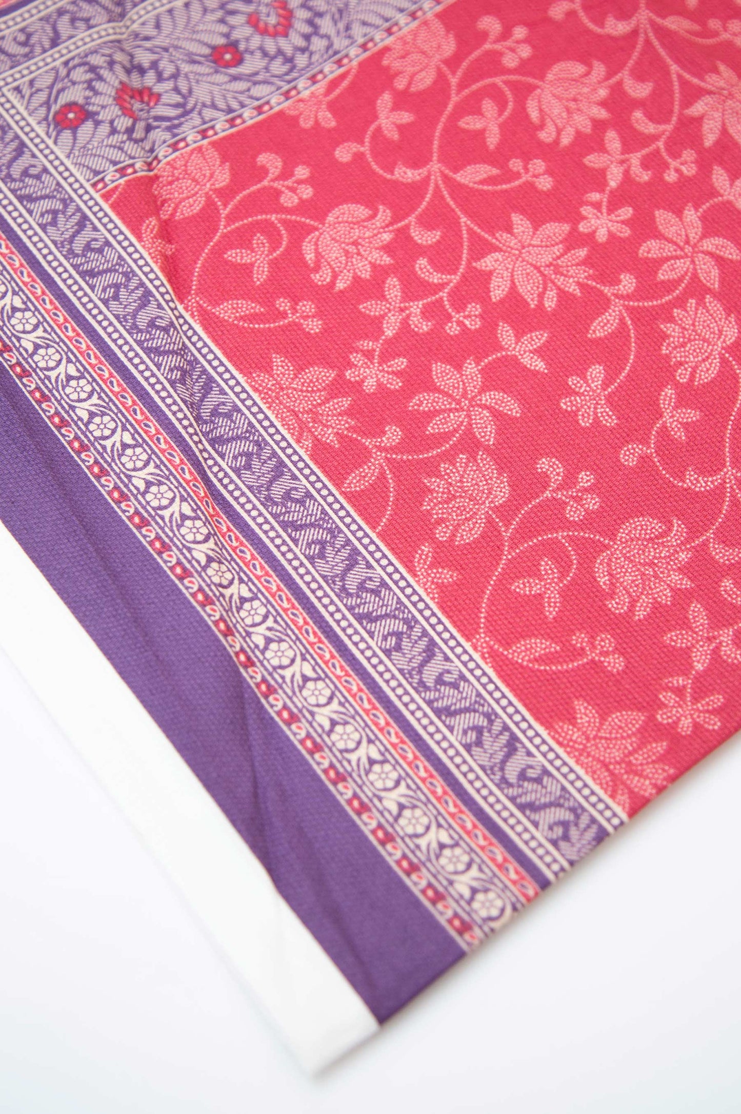 Printed Cottel Dupatta - Dark Pink