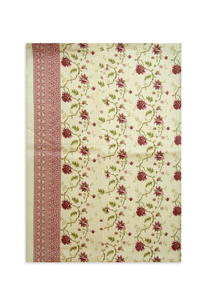 Printed Doria Linen Viscose Dupatta - Off White