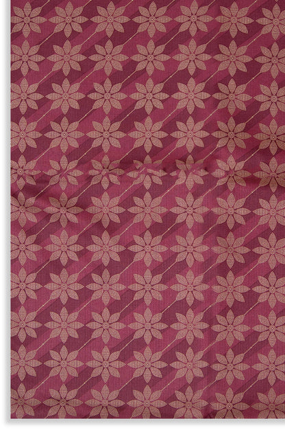 Printed Cottel Dupatta - Maroon