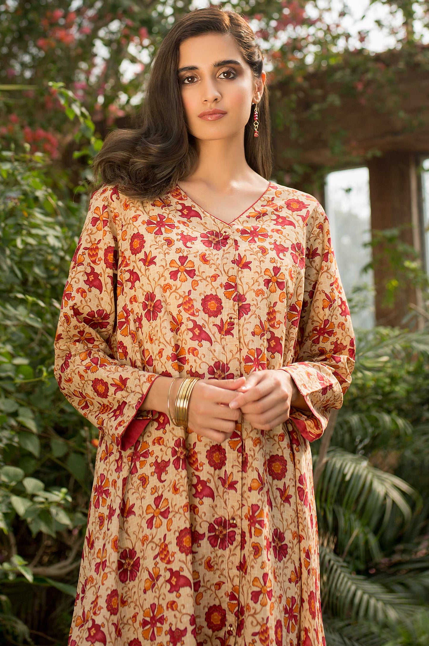Unstitched 1 Piece Printed Lawn Shirt