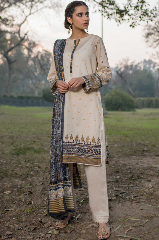 Unstitched 3 Piece Digital Printed Lawn Suit