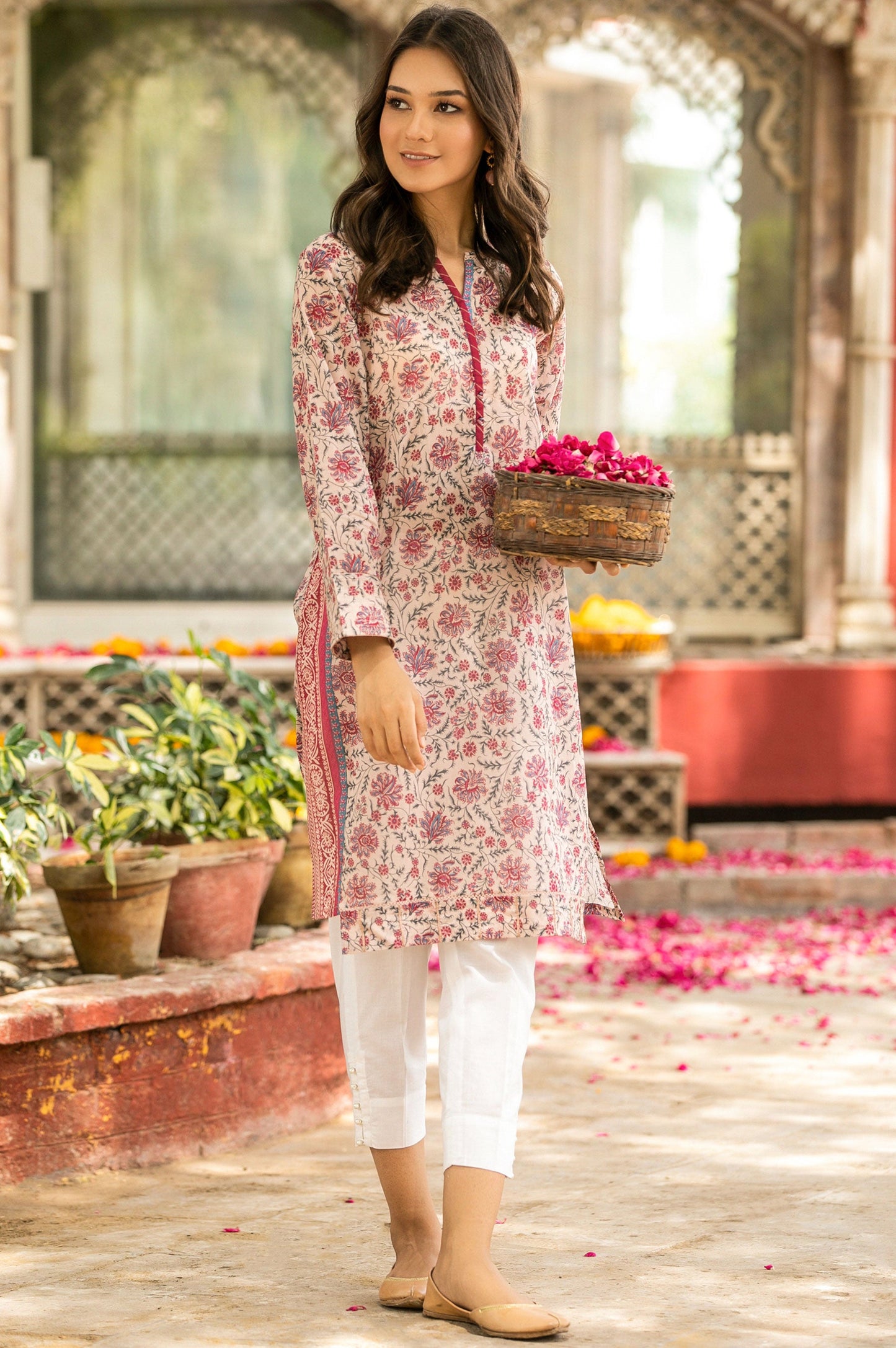 Unstitched 1 Piece Digital Printed Lawn Shirt