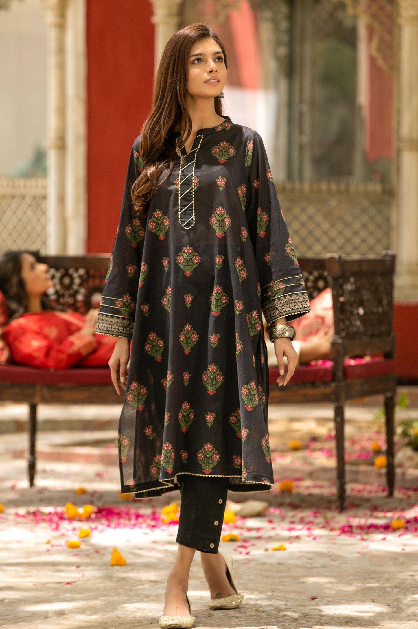 Unstitched 1 Piece Digital Printed Lawn Shirt