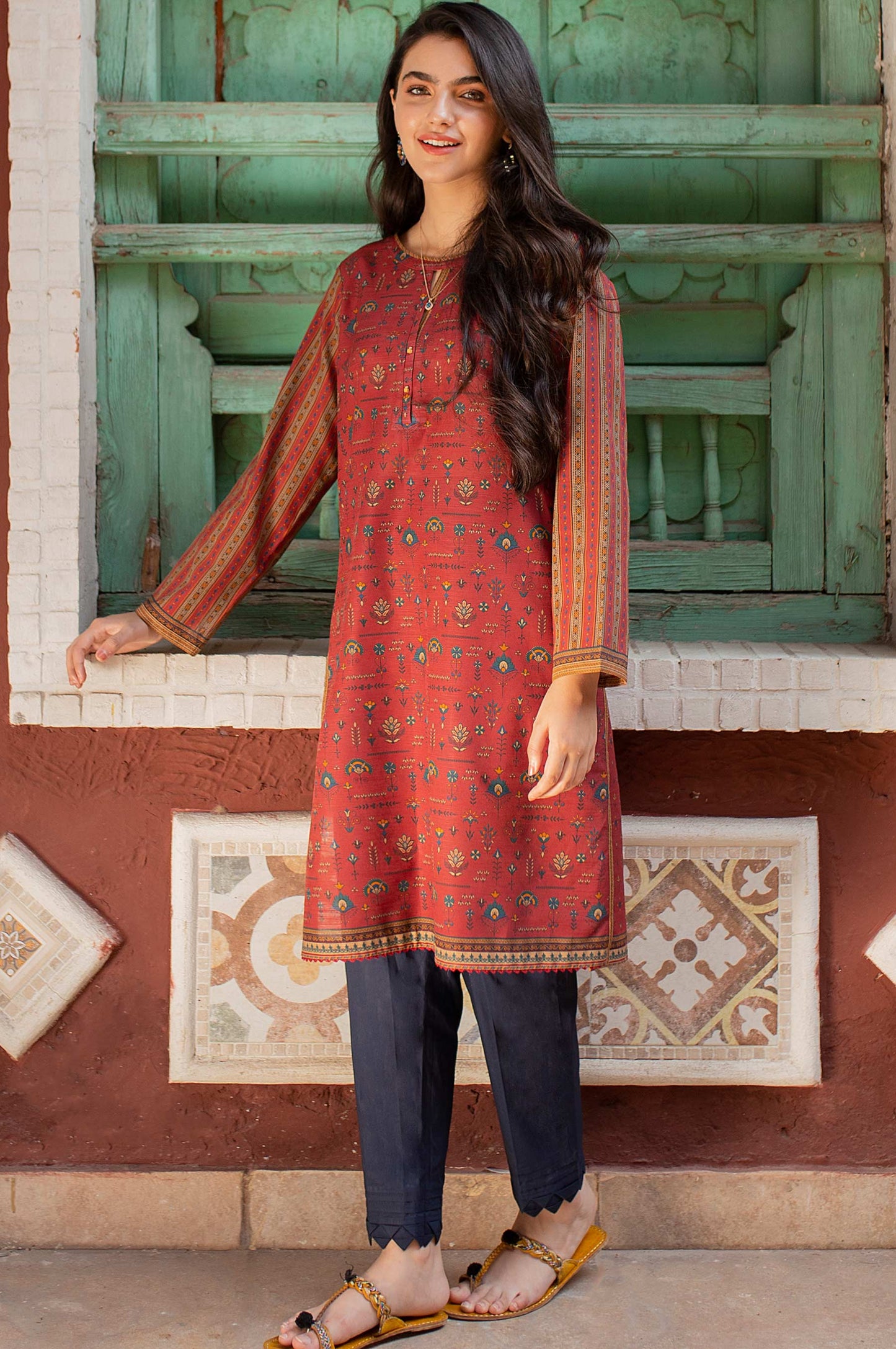 Unstitched 1 Piece Digital Printed Khaddar Shirt