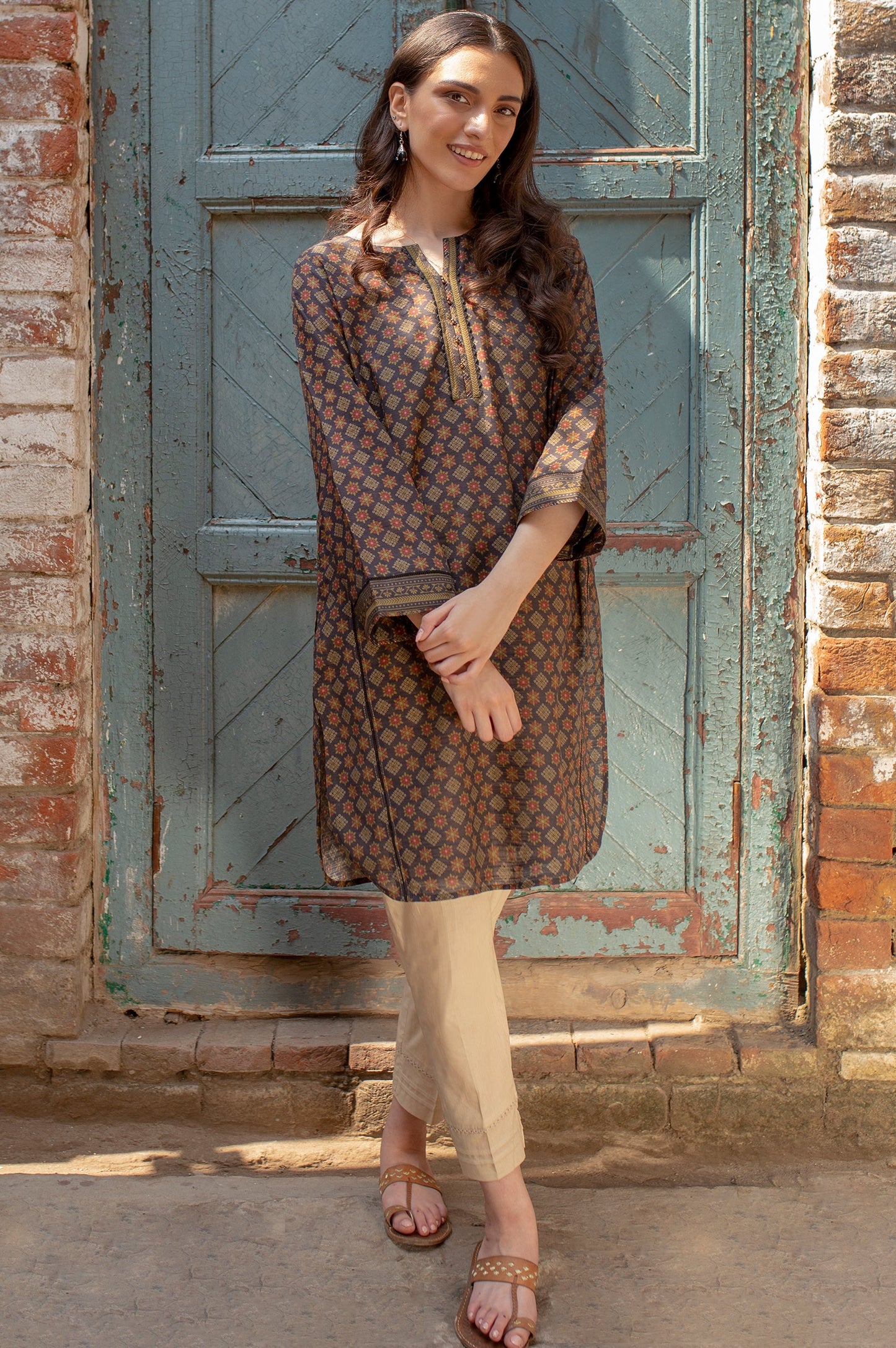 Unstitched 1 Piece Digital Printed Khaddar Shirt