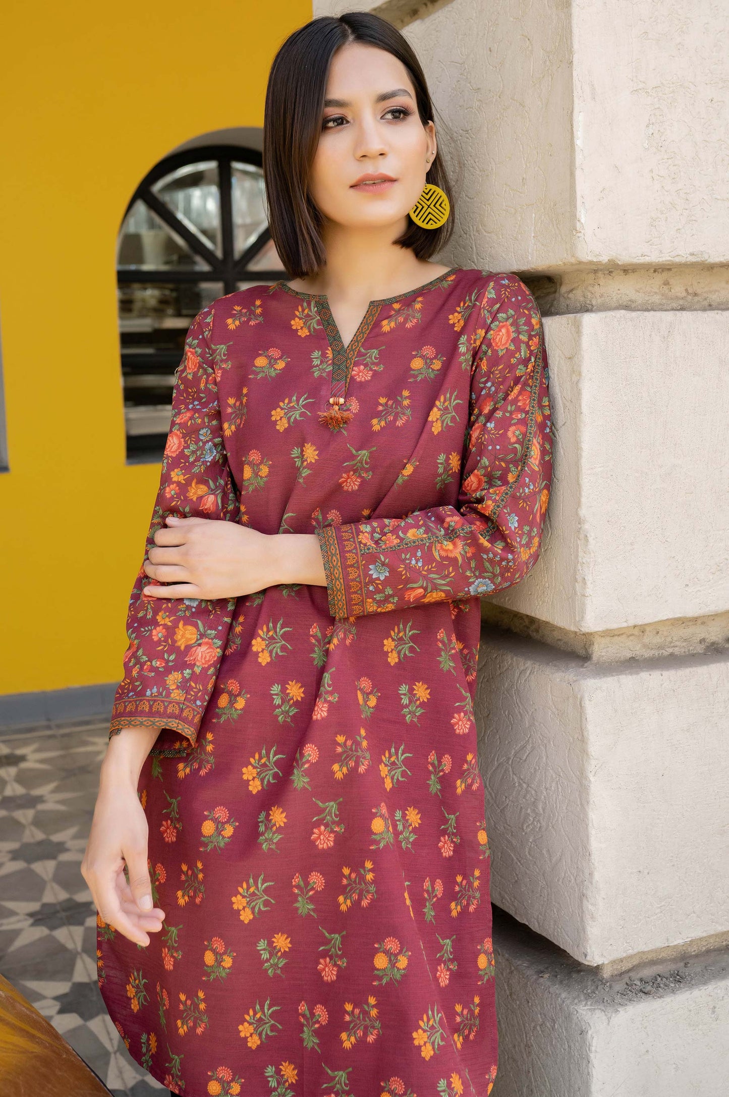 Unstitched 1 Piece Digital Printed Lawn Shirt
