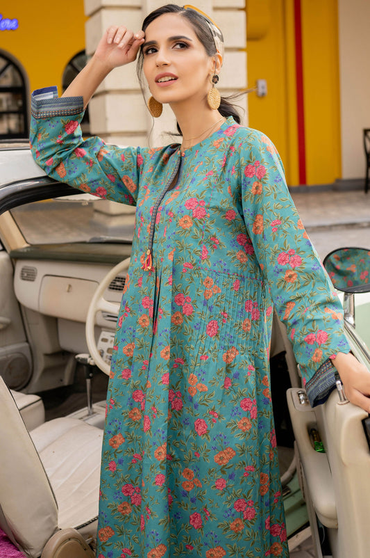 Unstitched 1 Piece Digital Printed Lawn Shirt