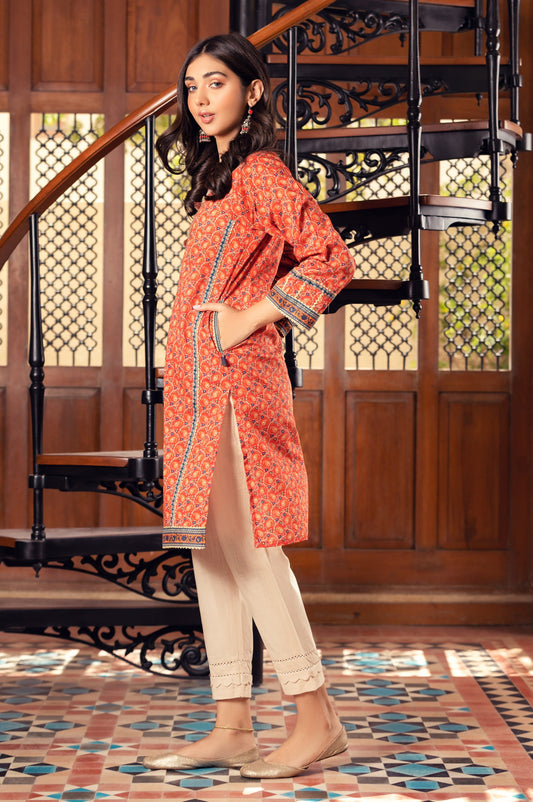 Unstitched 1 Piece Digital Printed Lawn Shirt