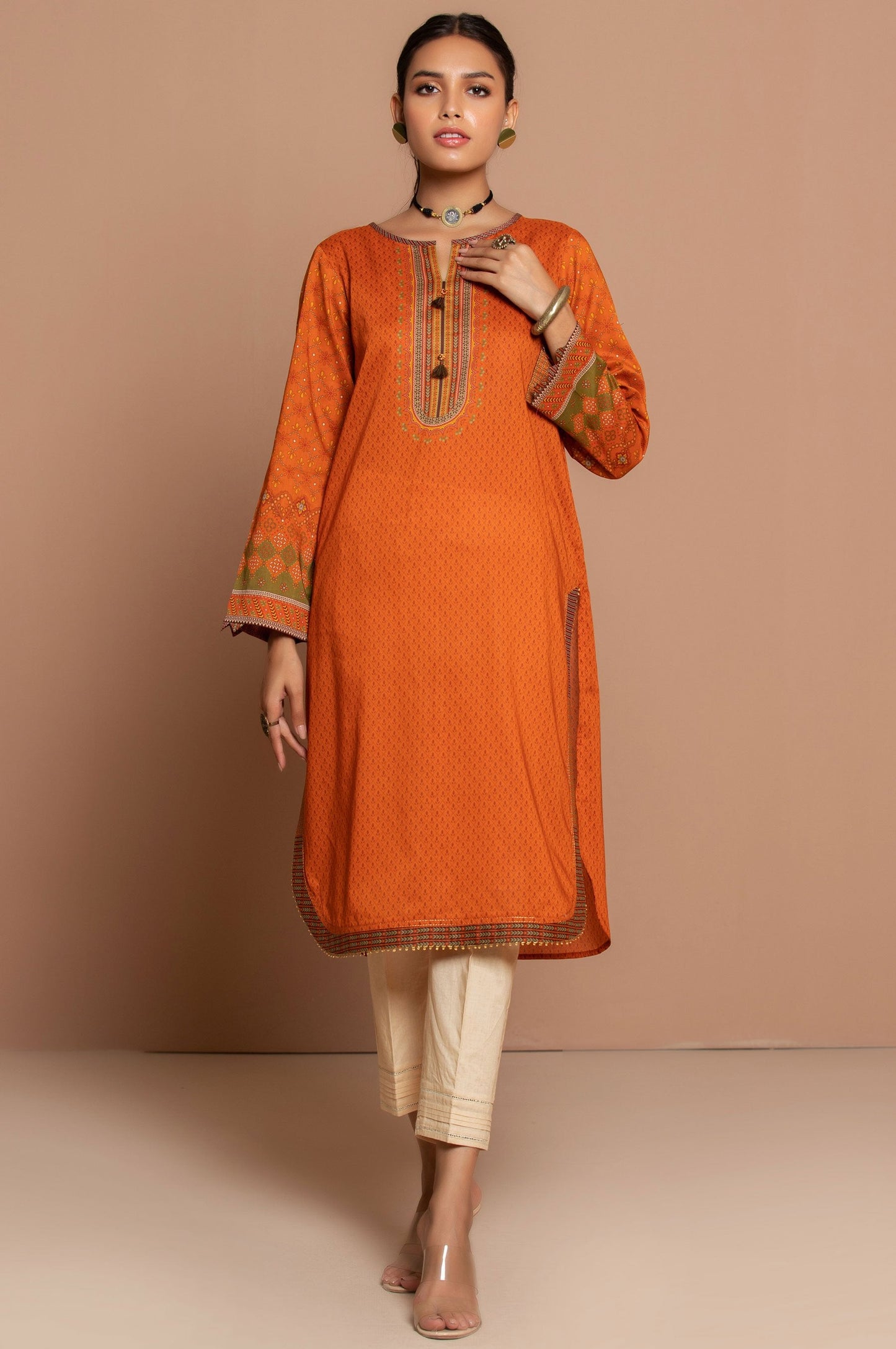 Unstitched 1 Piece Digital Printed Doria Shirt