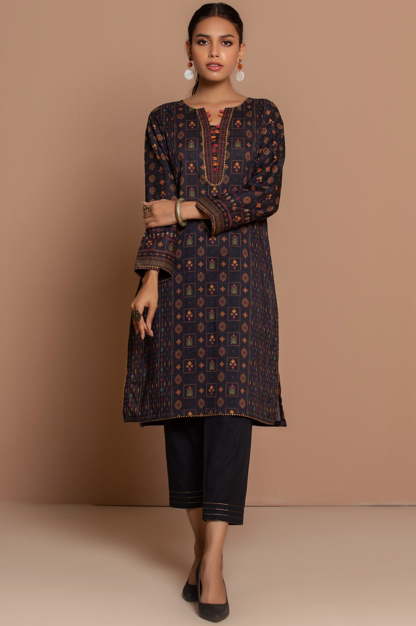 Unstitched 1 Piece Digital Printed Cambric Shirt