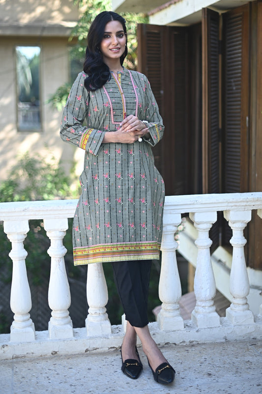 Unstitched 1 Piece Digital Printed Khaddar Shirt