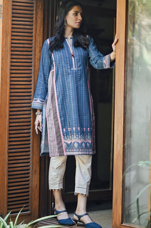 Unstitched 1 Piece Digital Printed Khaddar Shirt