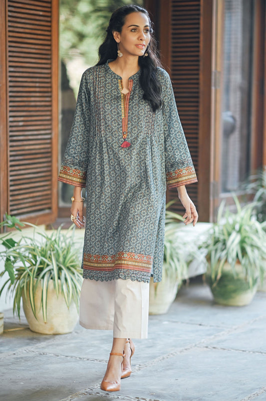 Unstitched 1 Piece Digital Printed Cottel Shirt