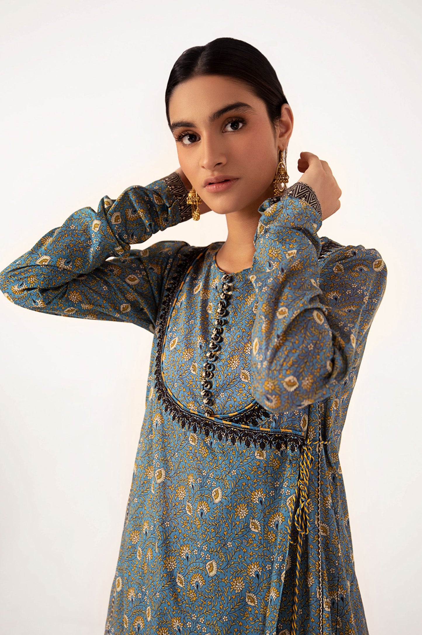 Unstitched 1 Piece Digital Printed Lawn Shirt