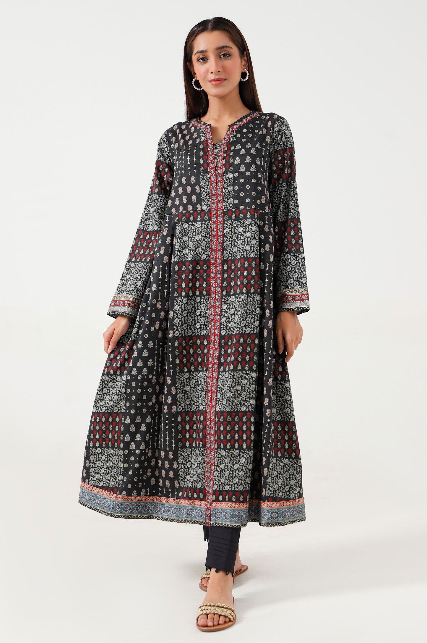 Unstitched 1 Piece Printed Lawn Shirt