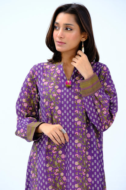 Unstitched 1 Piece Printed Khaddar Shirt