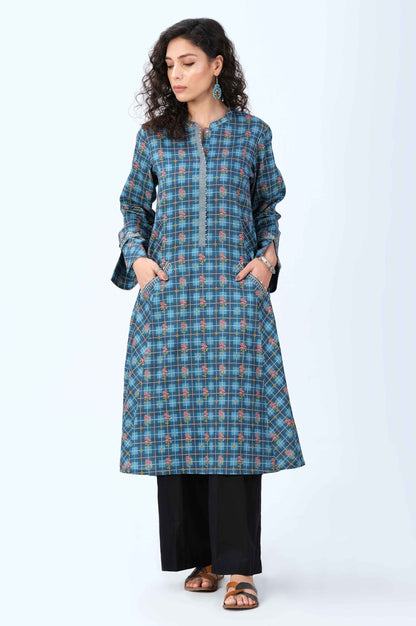 Unstitched 1 Piece Printed Khaddar Shirt