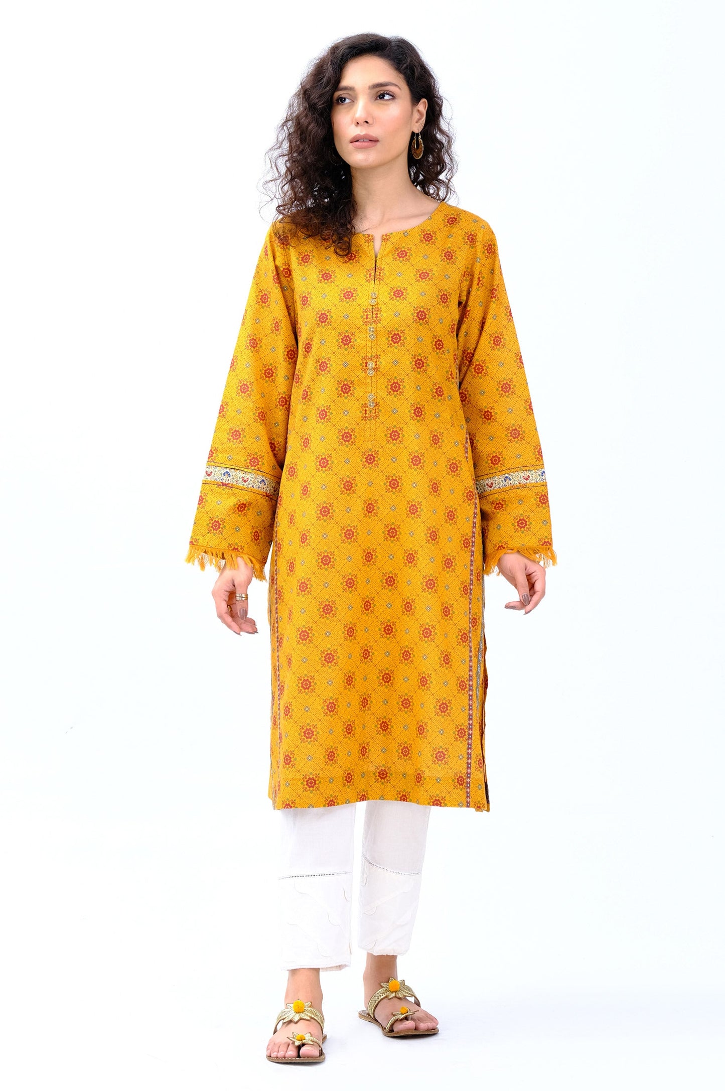 Unstitched 1 Piece Printed Cottel Shirt