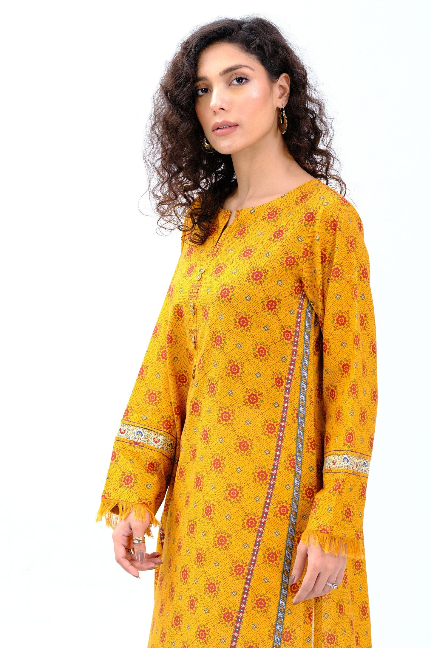 Unstitched 1 Piece Printed Cottel Shirt