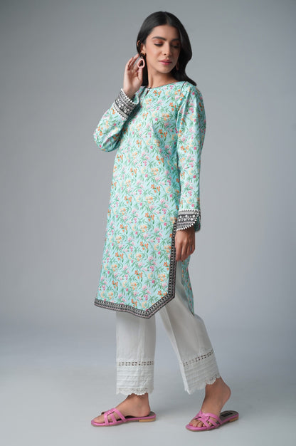 Unstitched 1 Piece Printed Lawn Shirt