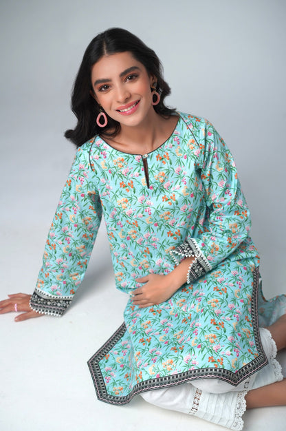 Unstitched 1 Piece Printed Lawn Shirt