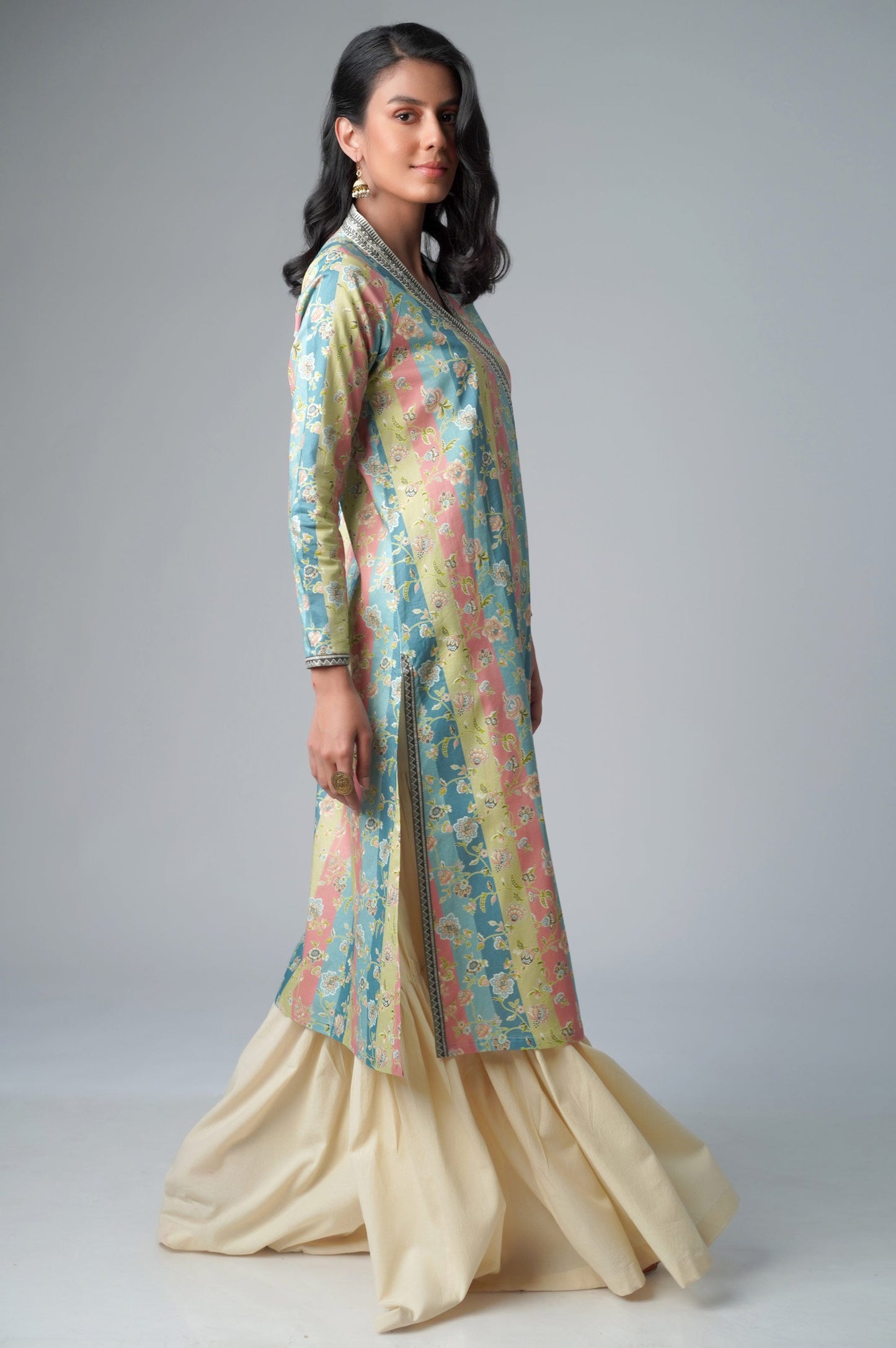 Unstitched 1 Piece Printed Lawn Shirt