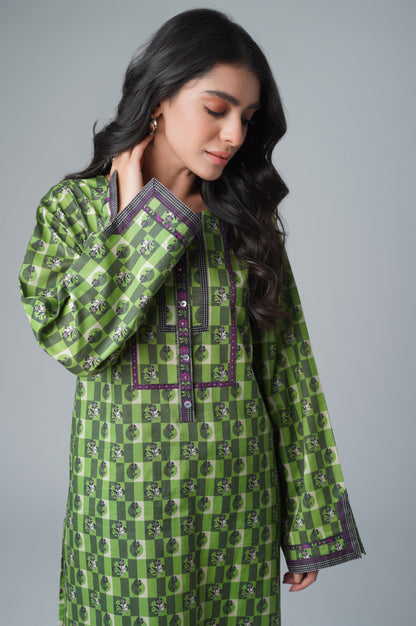 Unstitched 1 Piece Printed Lawn Shirt