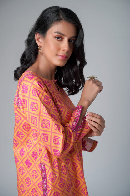 Unstitched 1 Piece Printed Lawn Shirt