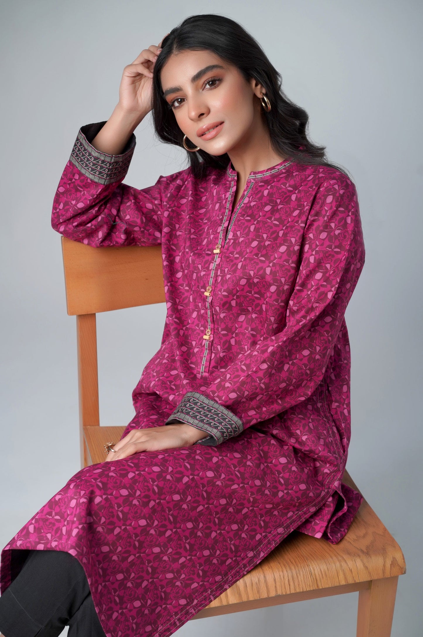 Unstitched 1 Piece Printed Lawn Shirt