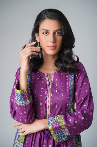 Unstitched 1 Piece Printed Lawn Shirt
