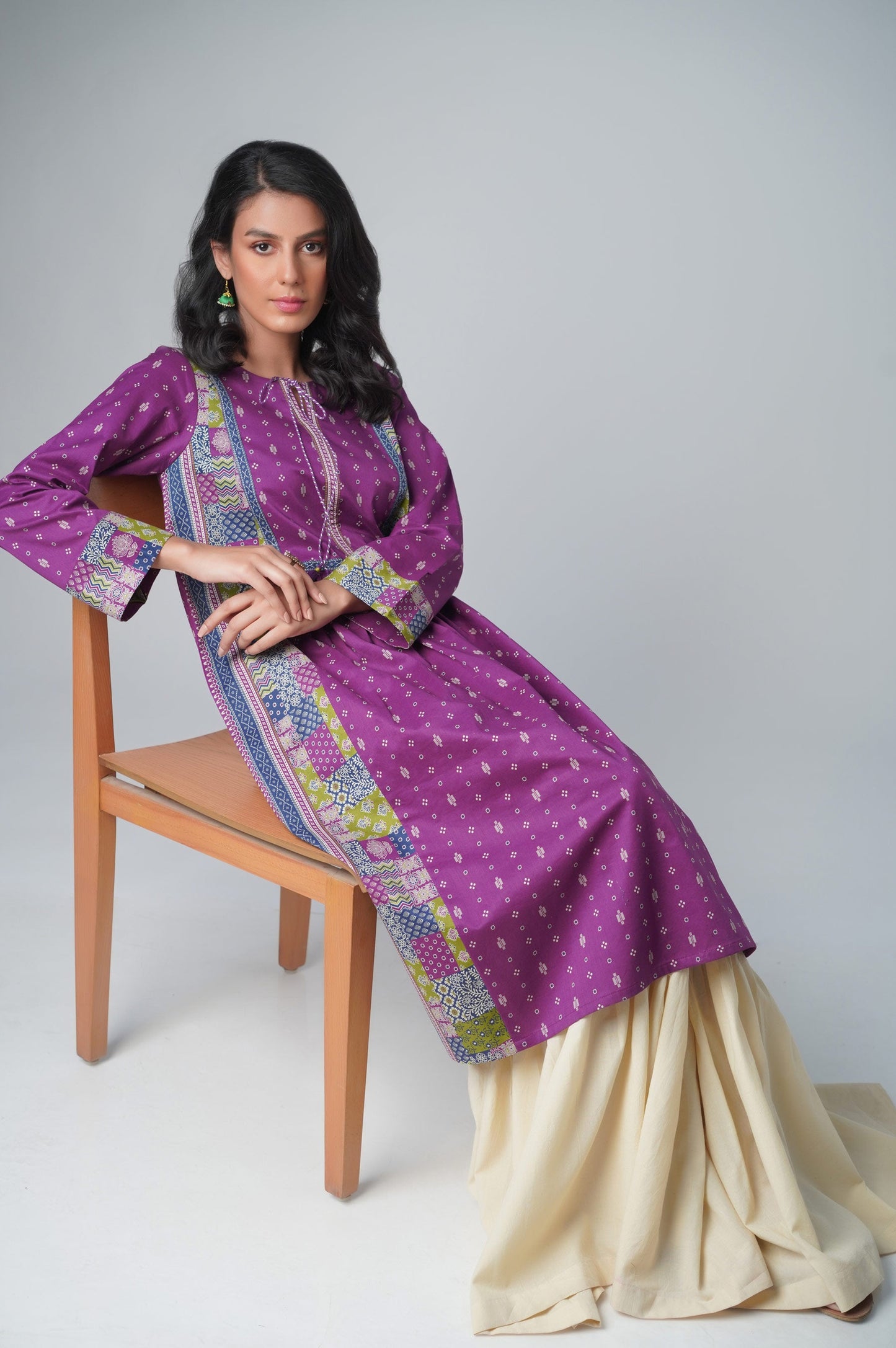 Unstitched 1 Piece Printed Lawn Shirt