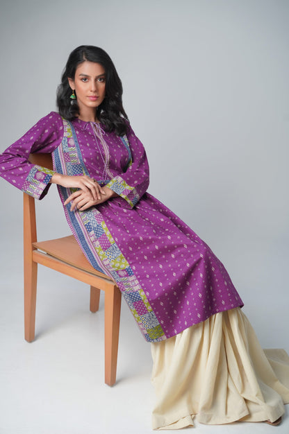 Unstitched 1 Piece Printed Lawn Shirt