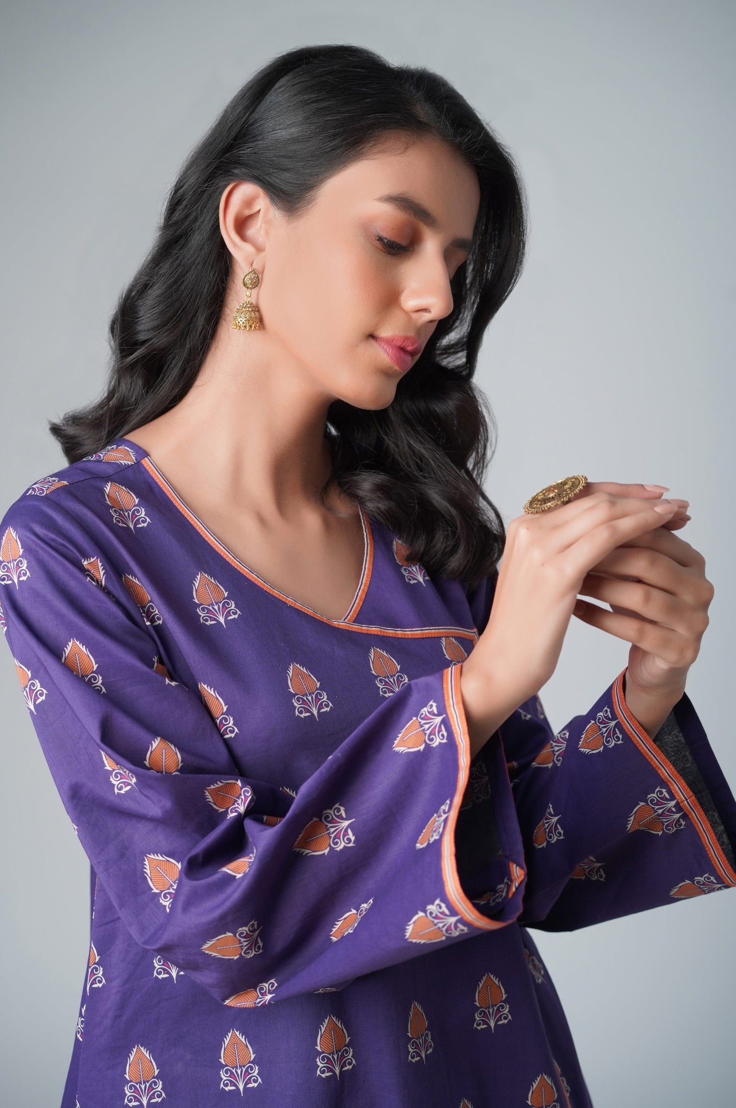 Unstitched 1 Piece Printed Lawn Shirt