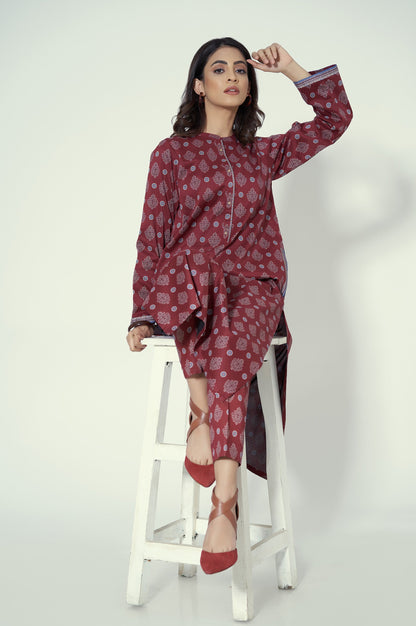 Unstitched 1 Piece Printed Lawn Shirt