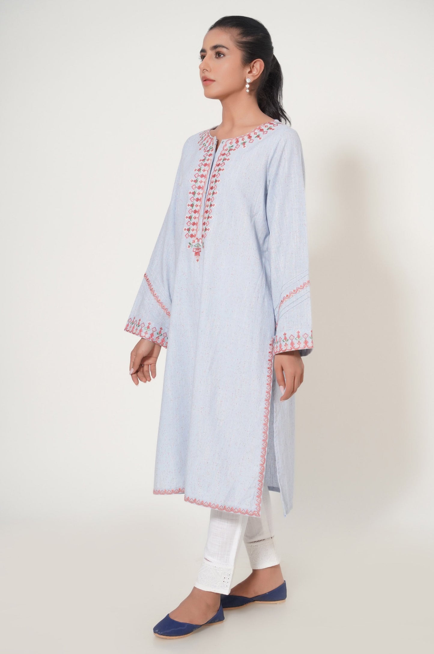 Stitched 1 Piece Embroidered Multi Neps Shirt