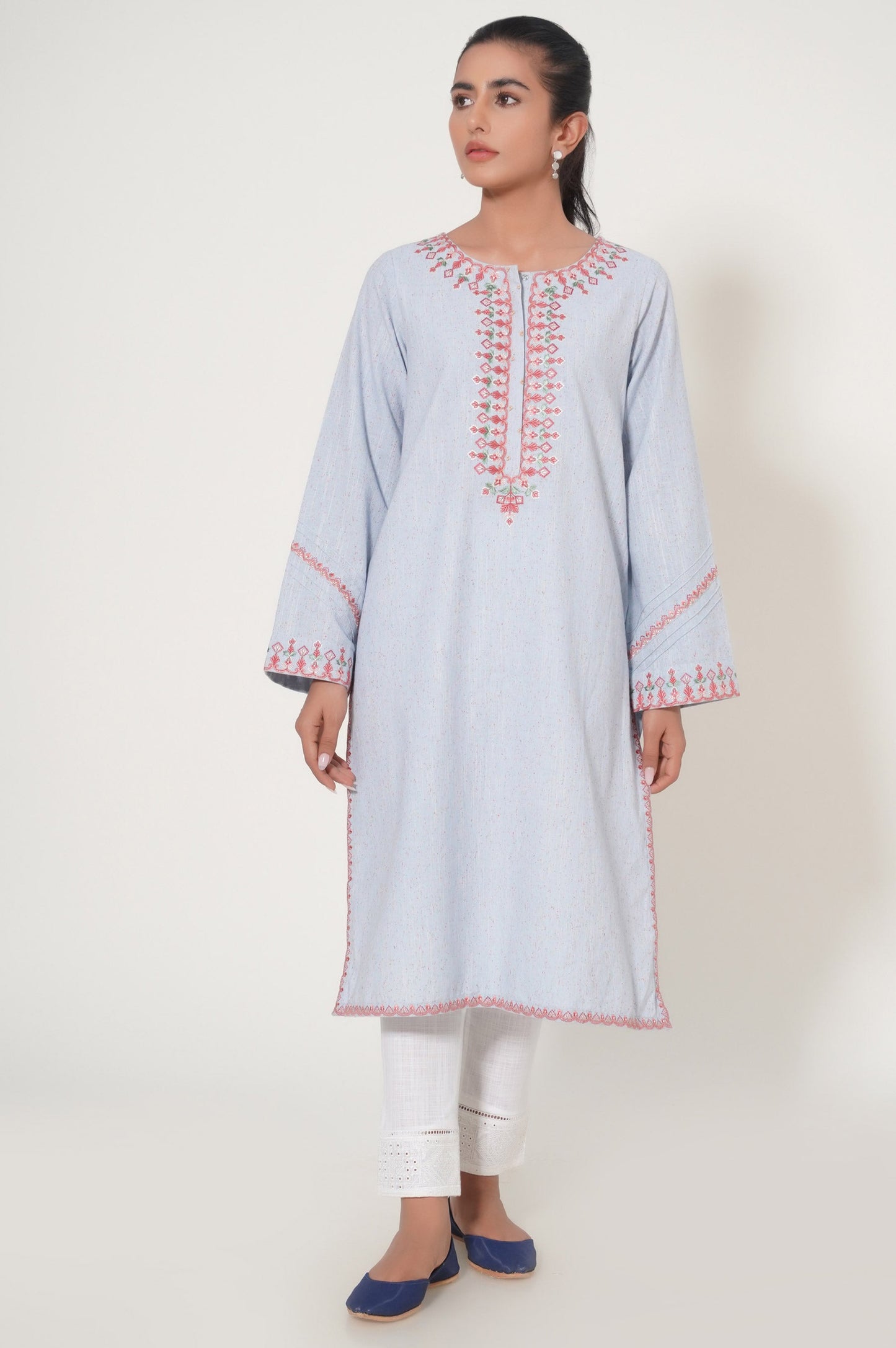 Stitched 1 Piece Embroidered Multi Neps Shirt