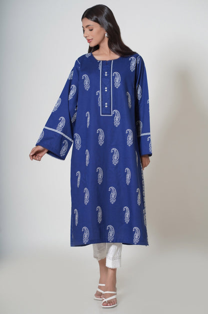 Unstitched 1 Piece Puff Printed Cambric Shirt