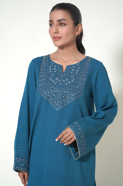 Unstitched 1 Piece Embroidered Cottel Shirt