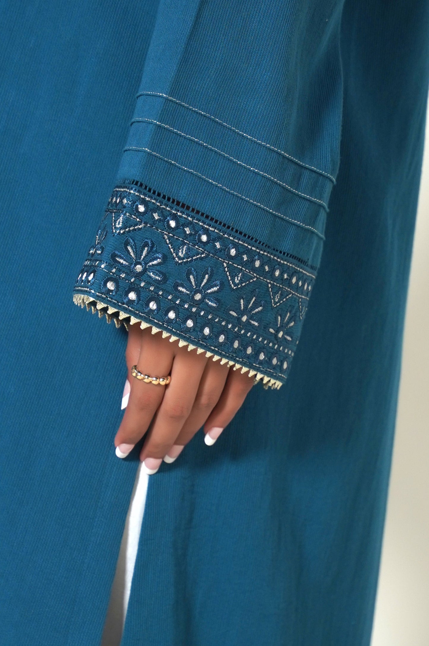 Unstitched 1 Piece Embroidered Cottel Shirt