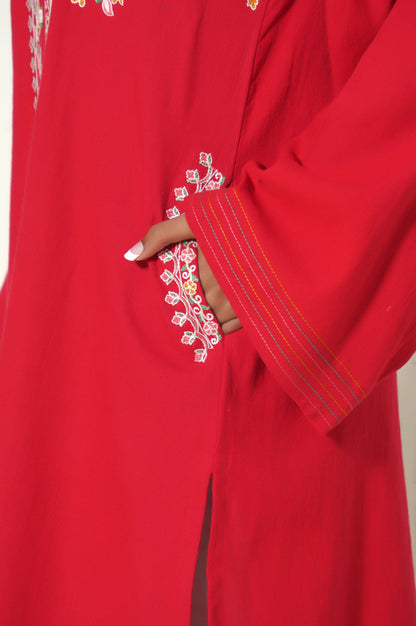 Unstitched 1 Piece Embroidered Cottel Shirt