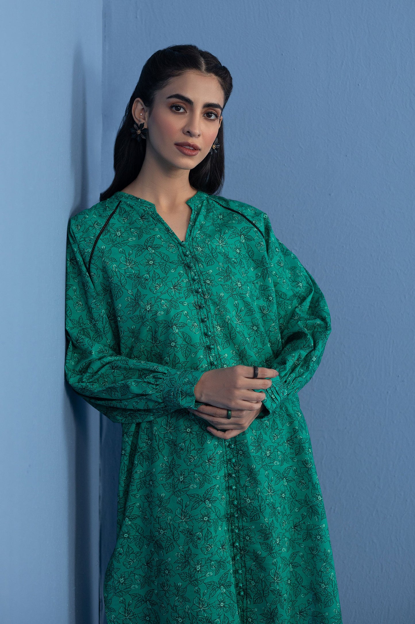 Unstitched 1 Piece Printed Cottel Shirt