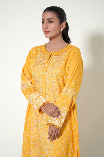 Stitched 1 Piece Printed Khaddar Shirt