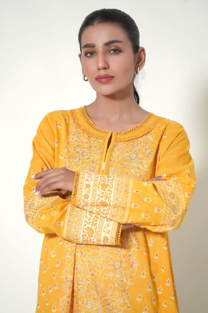 Unstitched 1 Piece Printed Paste Khaddar Shirt
